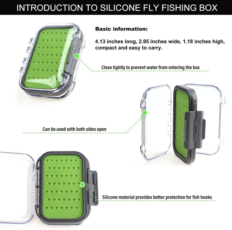 Yttflyfish Fly Fishing Flies Assortment Kit, 42 Pieces of Dry, Wet, Nymphs, Streamers, Wooly Buggers, Terrestrials, for Trout Bass Salmon Steelhead, with Silicone Fly Box, Fly Fishermen Gift - Image 3